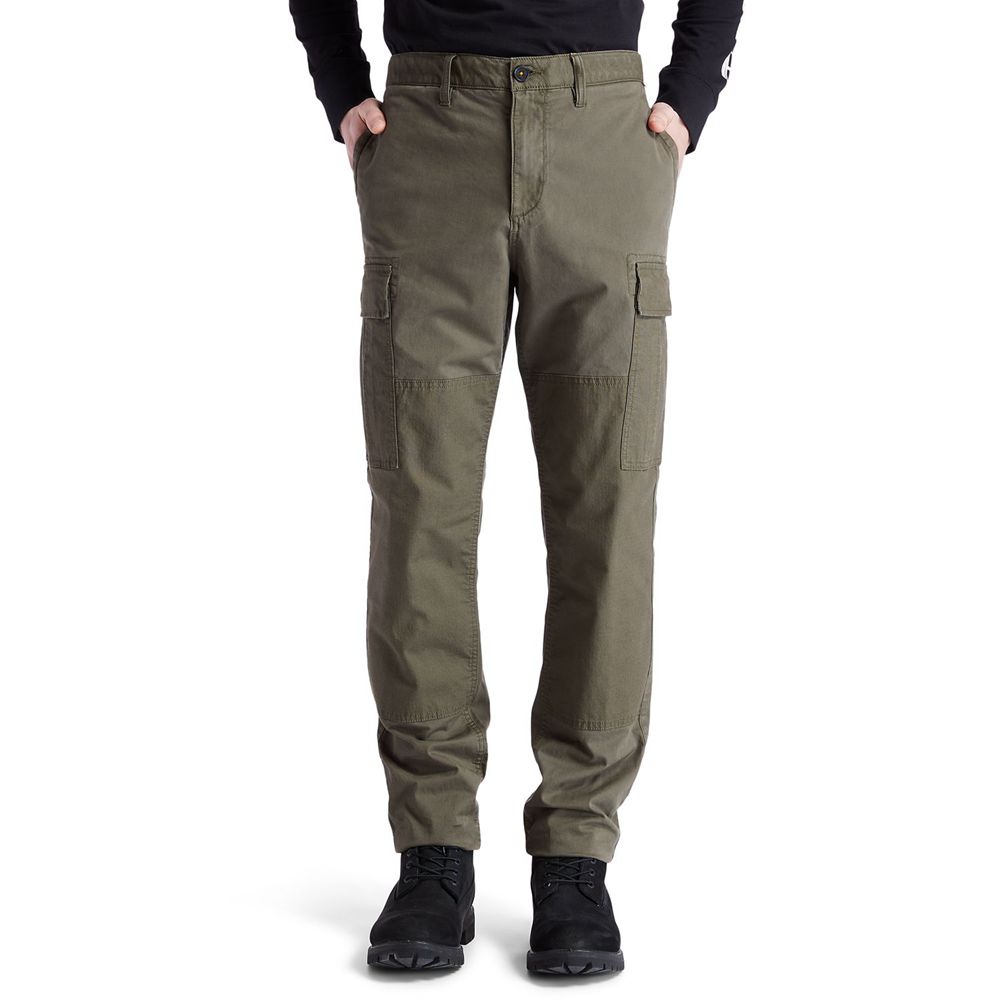 Pantalones Timberland Hombre Profile Lake Relaxed-Fit Cargo Verde Oliva - Chile PVJ-710638